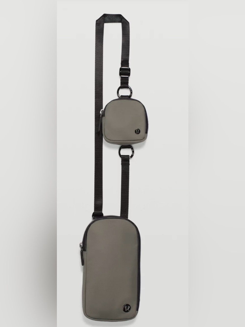 Lululemon Multi-Pocket Crossbody Bag 2.5L Gray & Black